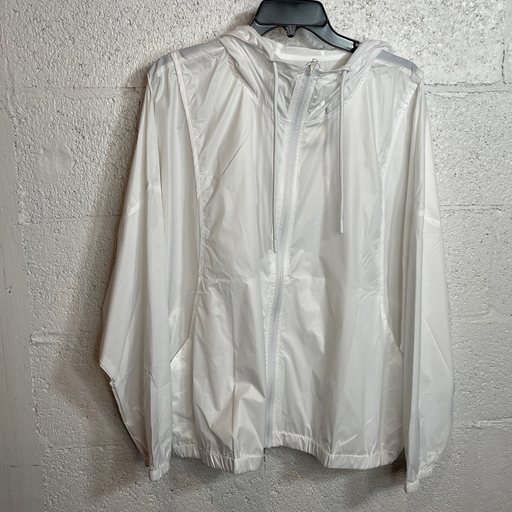 Ideology Plus Size Lightweight Hooded Long-Sleeve Jacket white 3X40